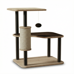 Modern Minimalist Cat Tree with Sisal Scratching Post CGCTC-020