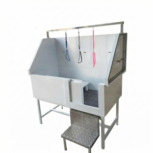 Stainless Steel Pet Grooming Bathtub with Stair Unit CGPTS-001