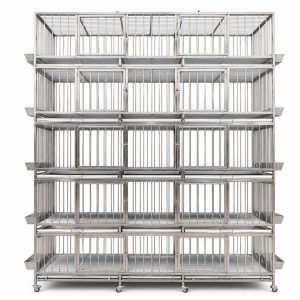 Five-Tier Stainless Steel Bird Cage Bank