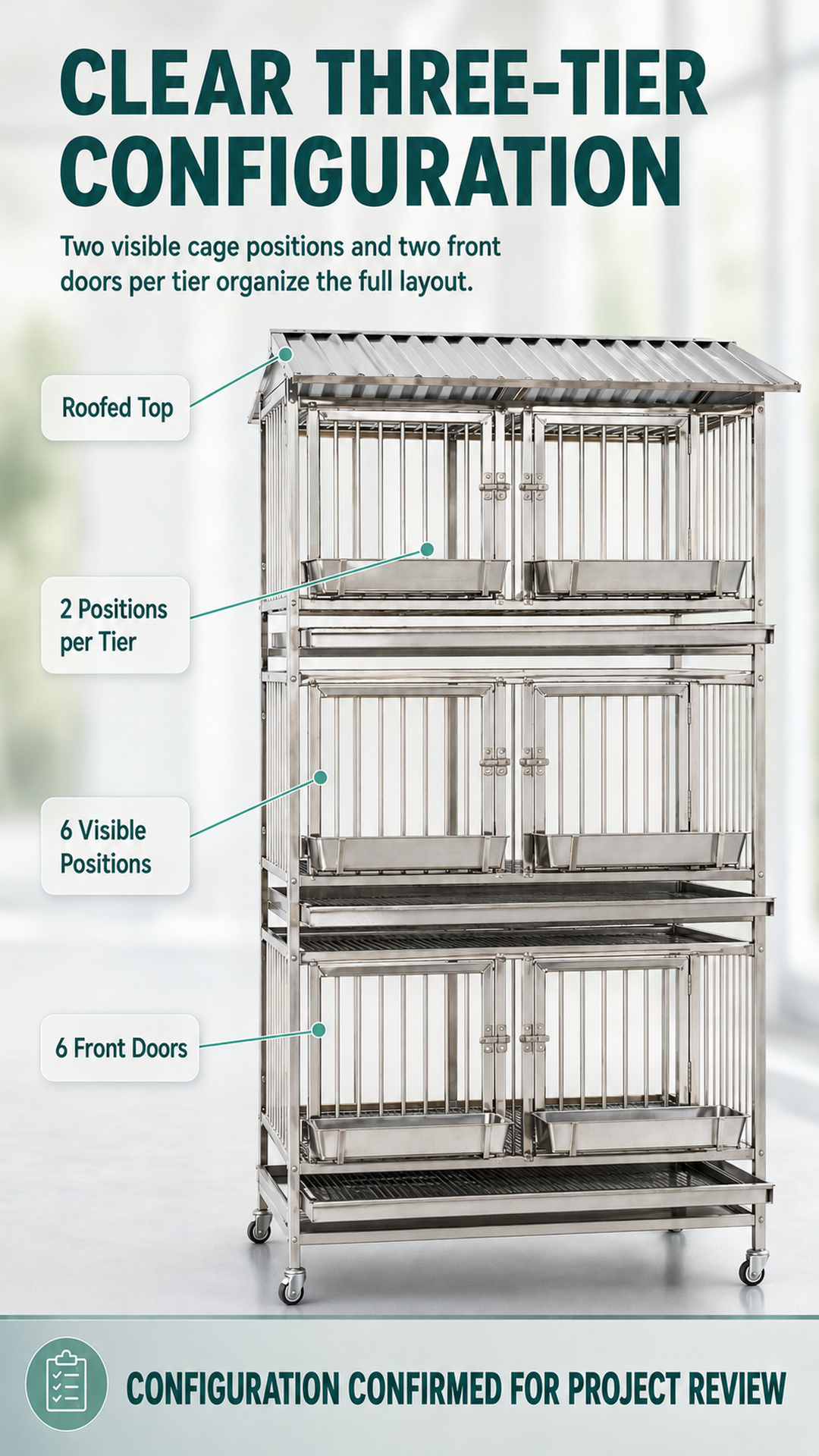 Stainless Steel Bird Cages for Sale | Three-Tier Unit