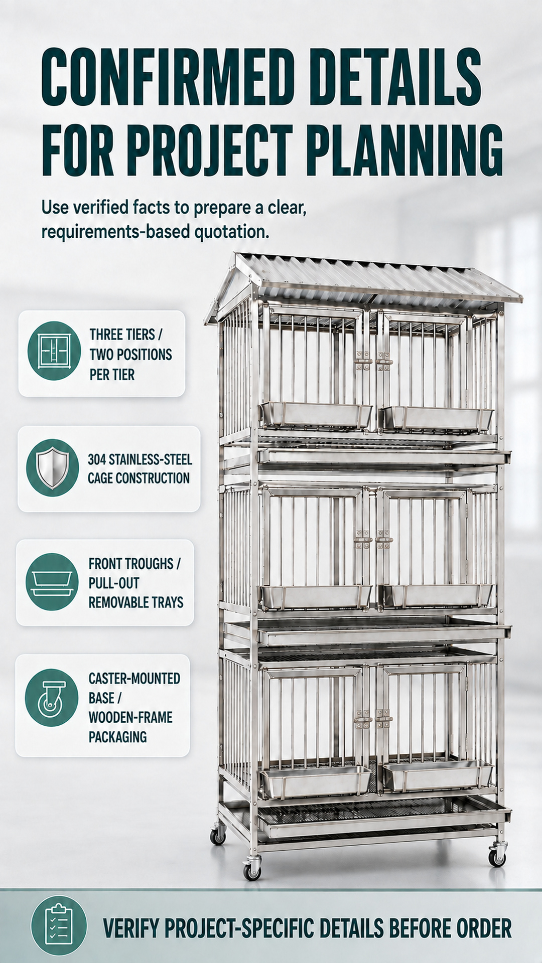 Stainless Steel Bird Cages for Sale | Three-Tier Unit