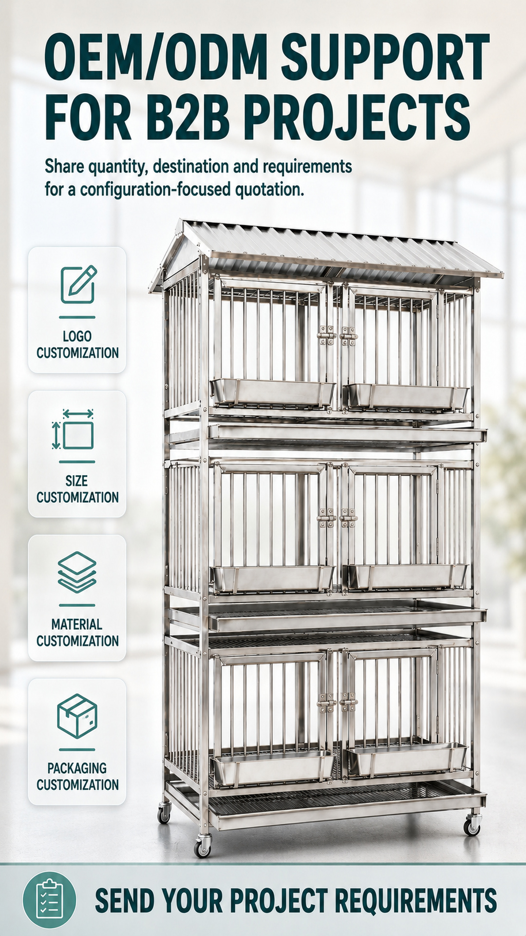 Stainless Steel Bird Cages for Sale | Three-Tier Unit